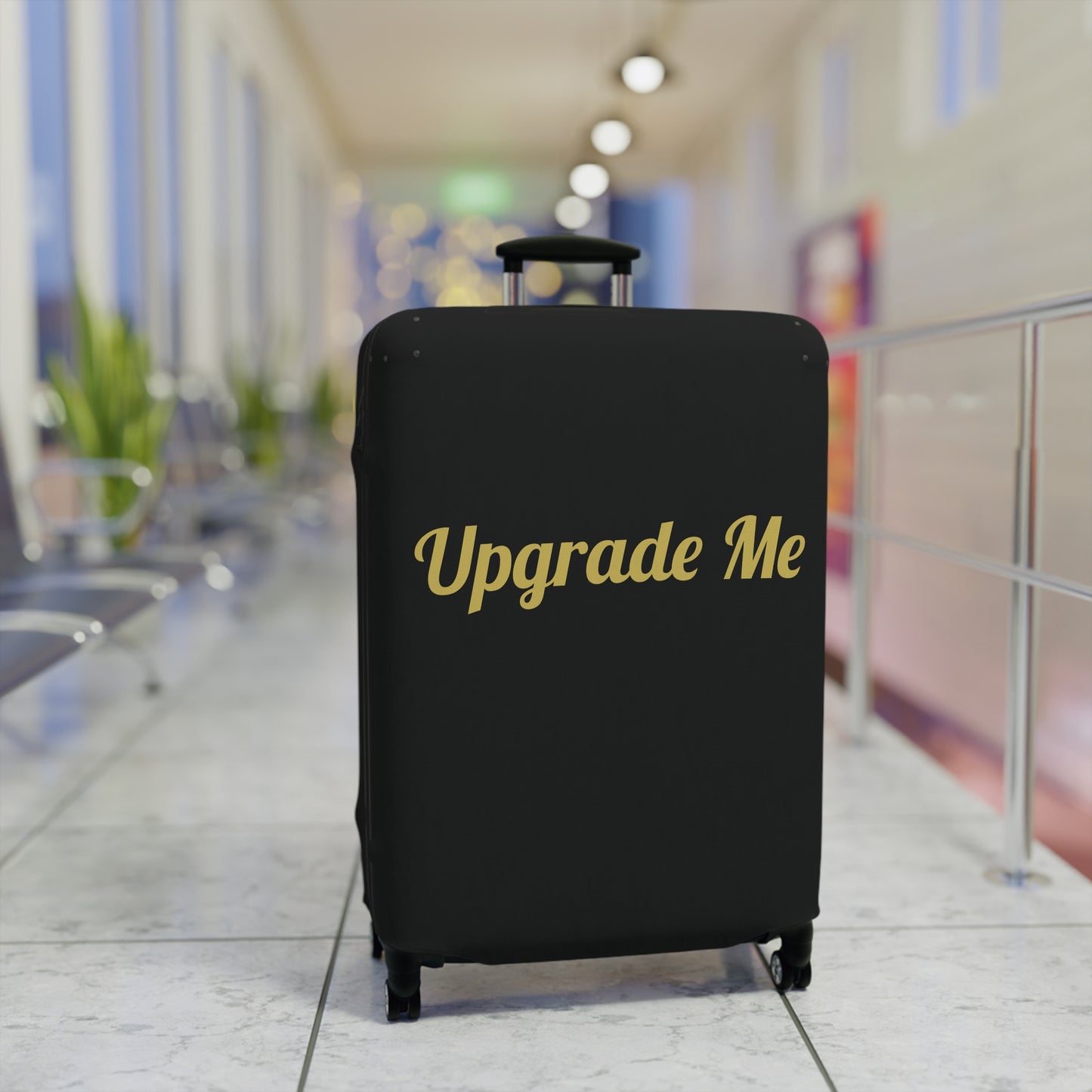 Upgrade Me Black Luggage Cover