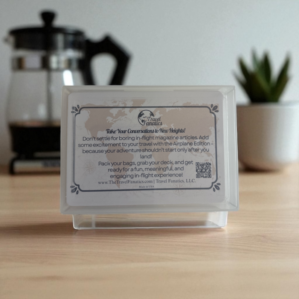 game card Product packaging on a wooden surface with a blurred background