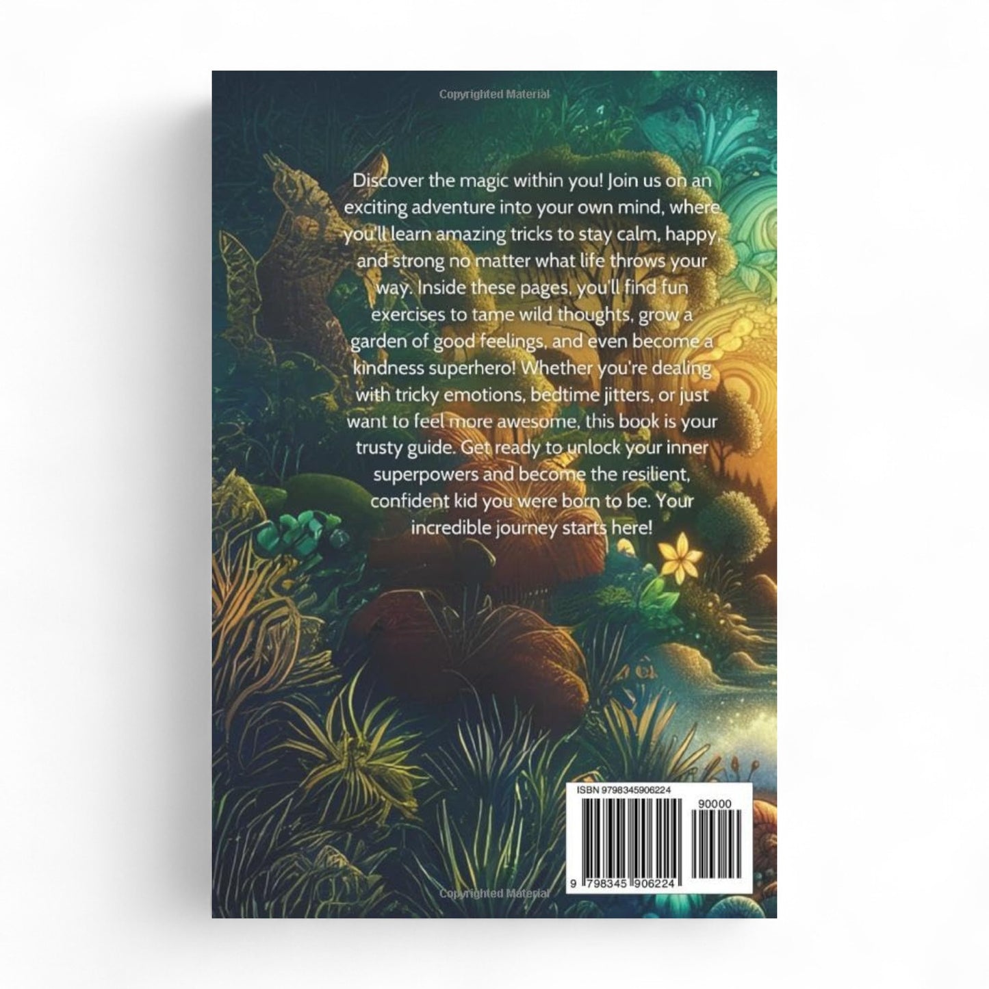 Book cover with nature-themed design and text on a white background