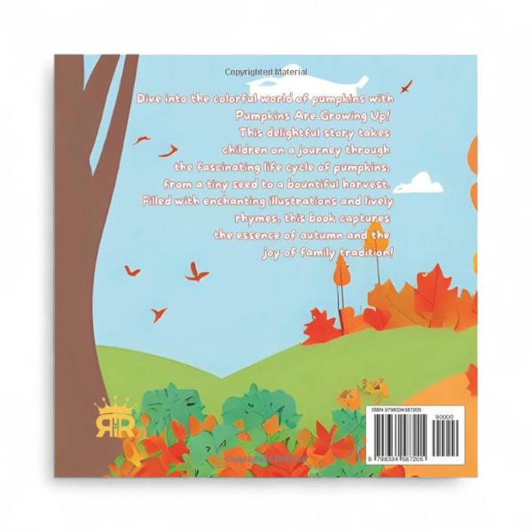 Book cover with autumn-themed illustration and text