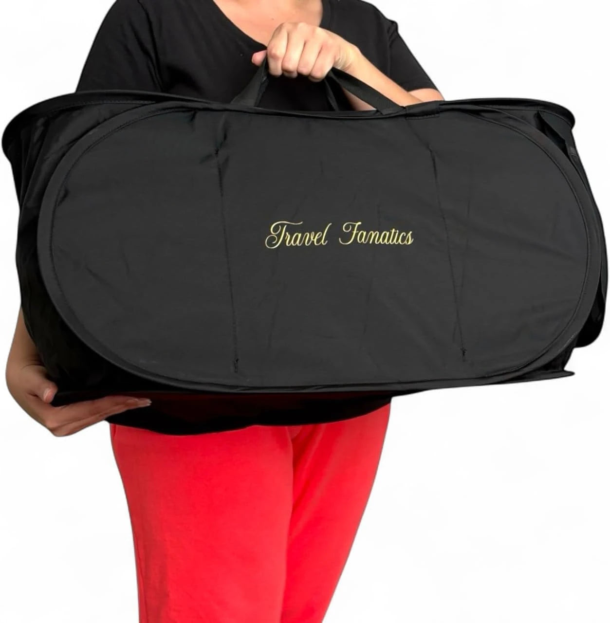 Laundry basket with mesh side pocket holding liquid detergent and laundry supplies