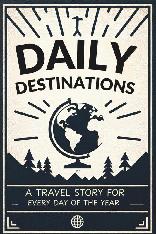 Book cover of 'Daily Destinations' with a globe and trees design.

