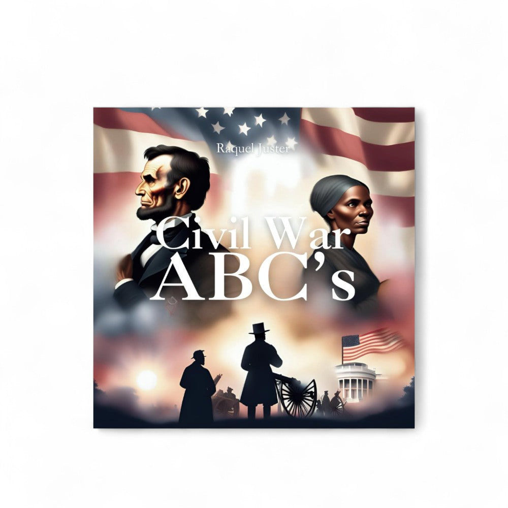 Book cover of 'Civil War ABC's' with silhouettes and American flag

