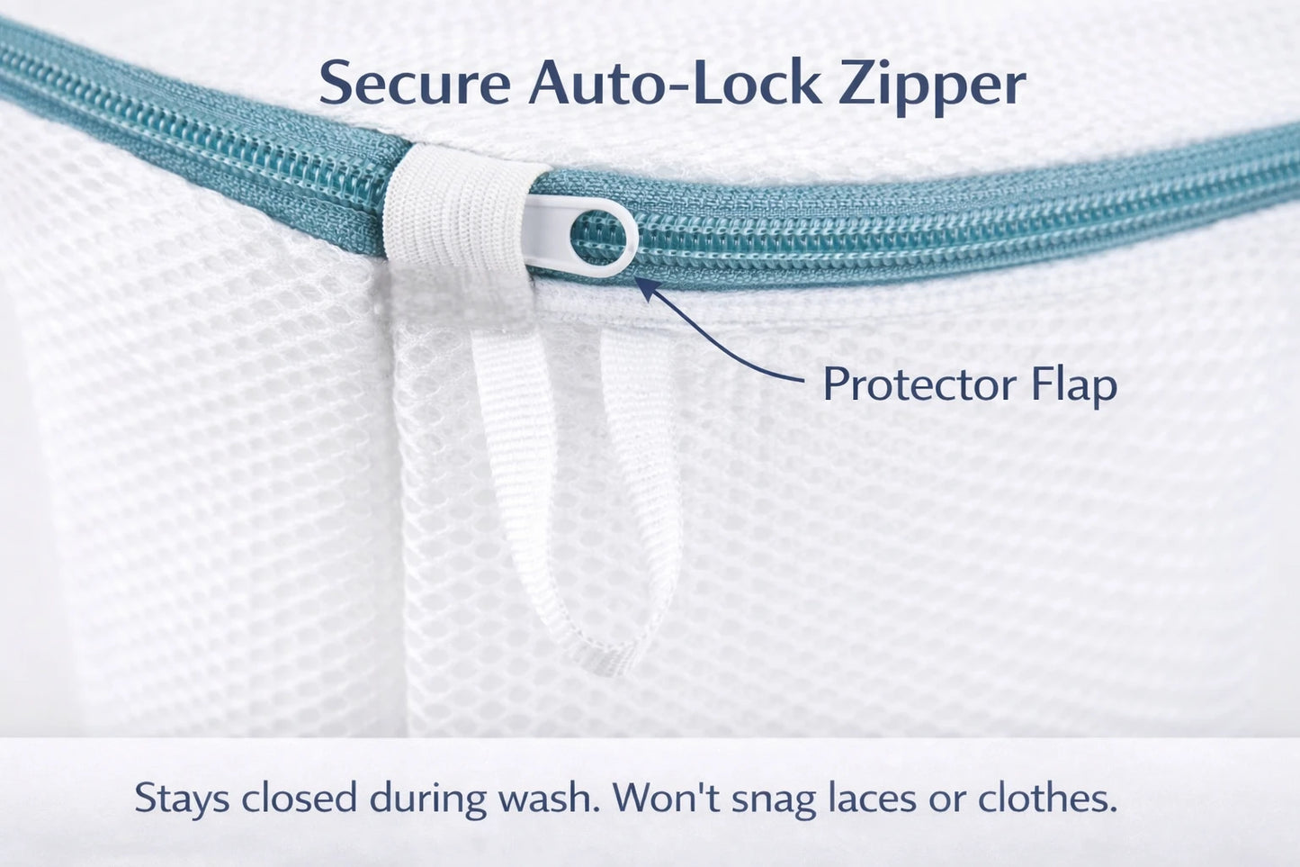 Durable mesh shoe laundry bag with zipper closure to prevent shoe damage while washing