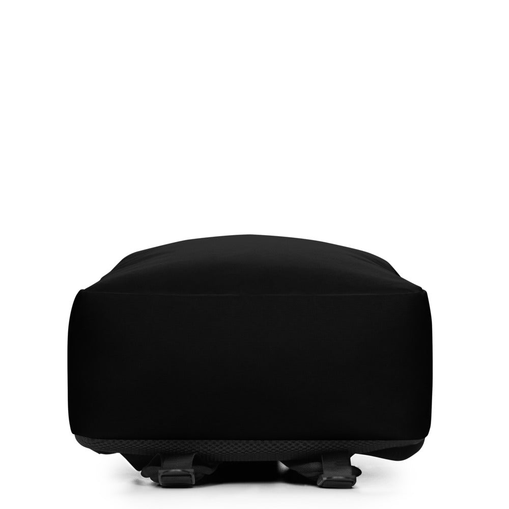 Black backpack on a white background

