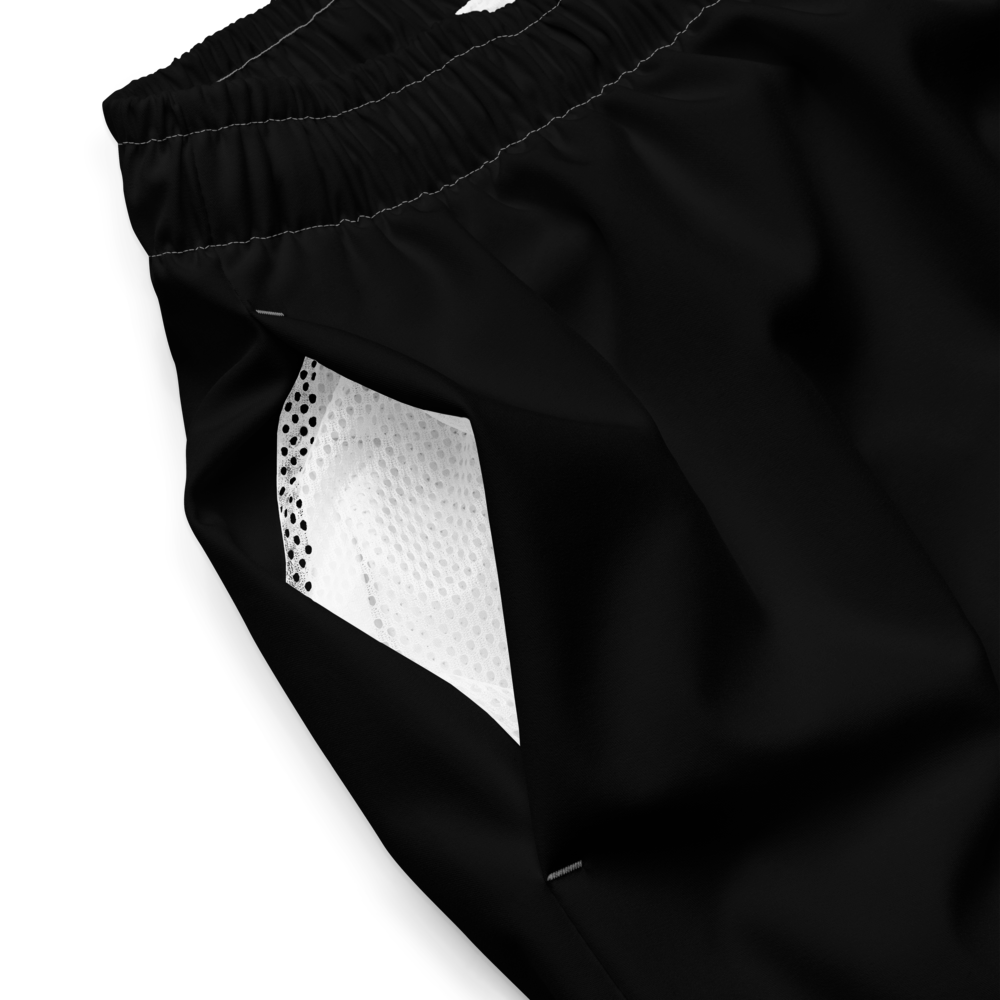 Travel Fanatics Black Recycled Swim Trunks