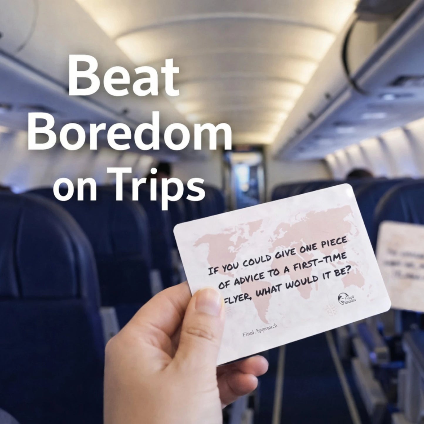Travel card game designed for airplane flights and in-flight entertainment