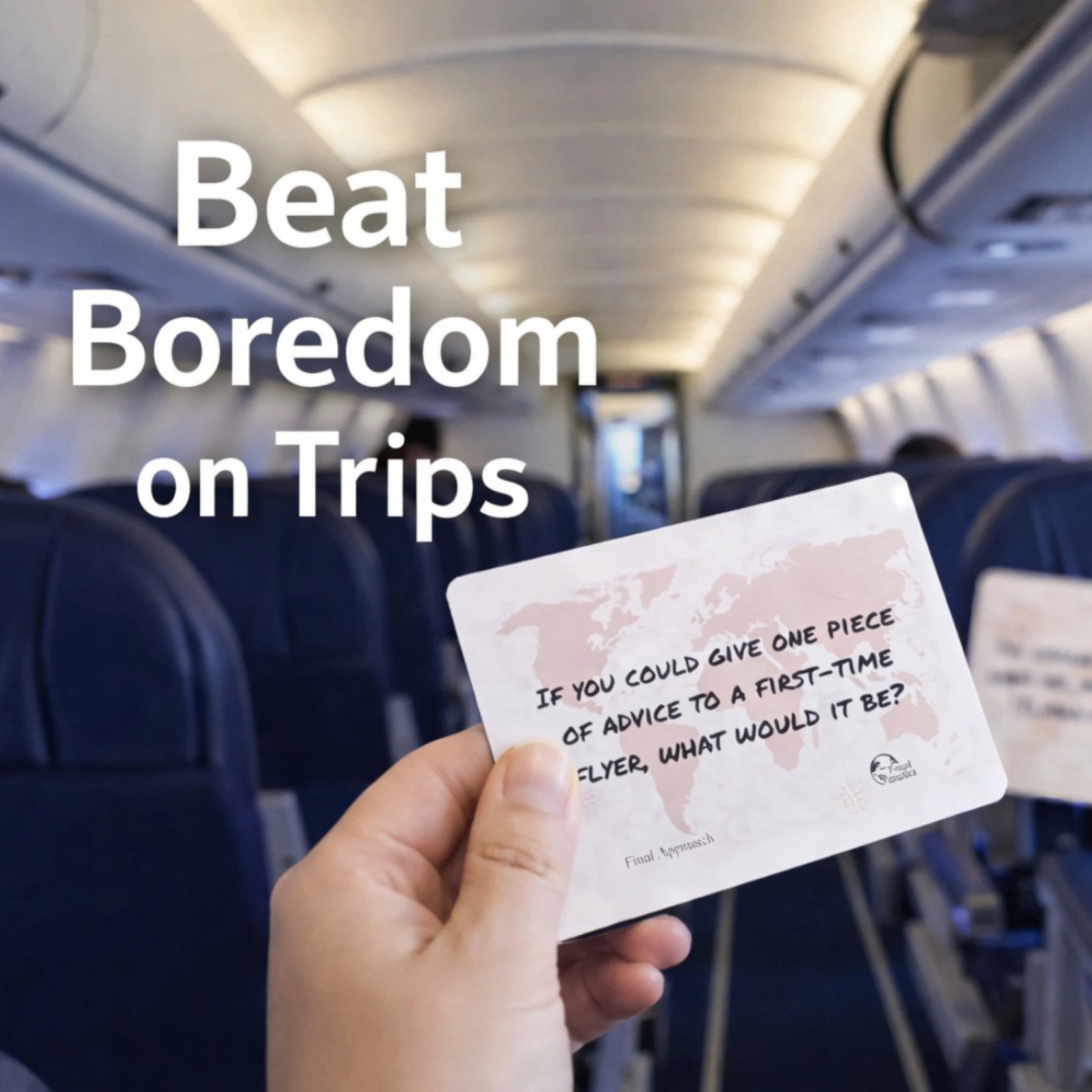 Travel card game designed for airplane flights and in-flight entertainment
