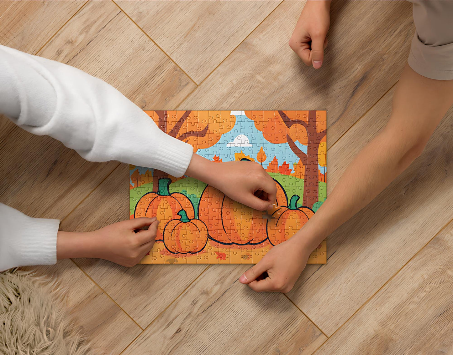 Engaging Pumpkin Puzzle for Fall: 252 Piece Autumn Fun