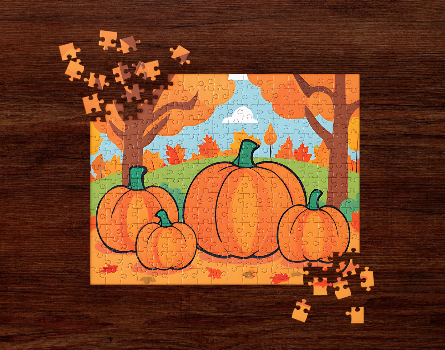 Engaging Pumpkin Puzzle for Fall: 252 Piece Autumn Fun