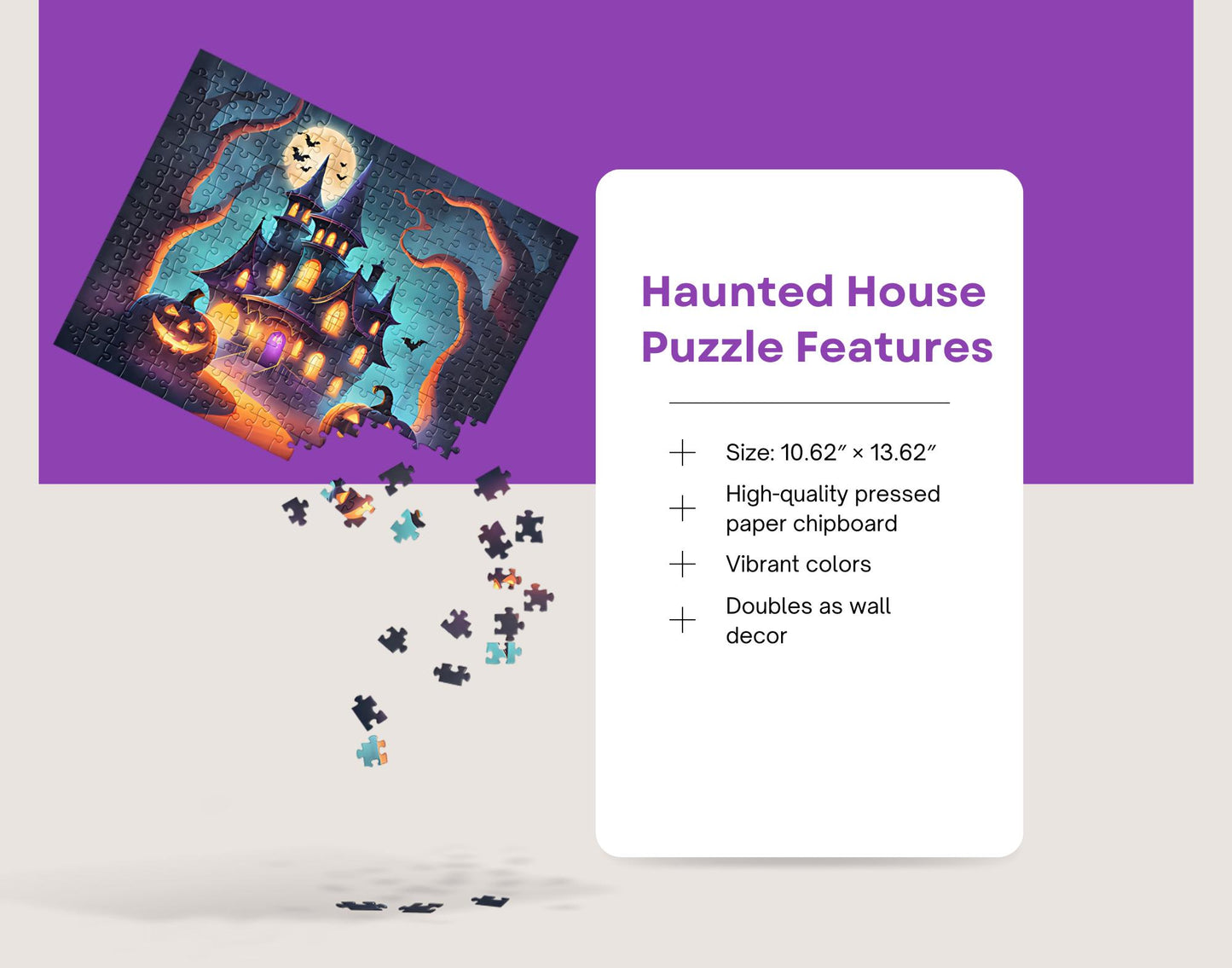 Haunted House Halloween Jigsaw Puzzle  252 Pieces of Spooky Fun for All Ages