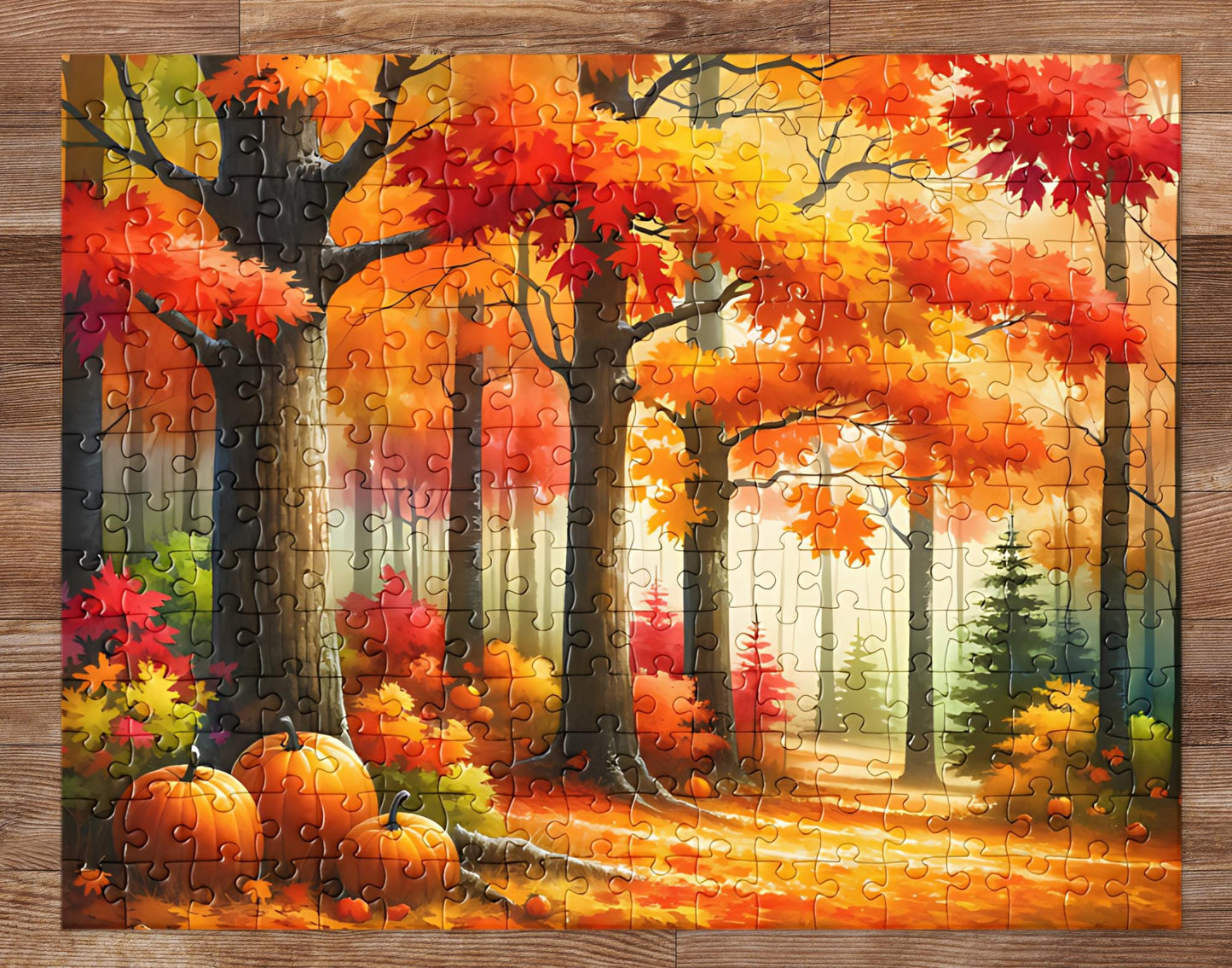 Falls Embrace Themed Autumn Jigsaw Puzzle With 252 Pieces