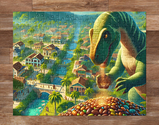 Jurassic Jellies Dinosaur Puzzle - Vibrant 252 Piece Jigsaw Puzzle for Kids - Perfect for Dino Lovers - Family Bonding - Creative Wall Decor