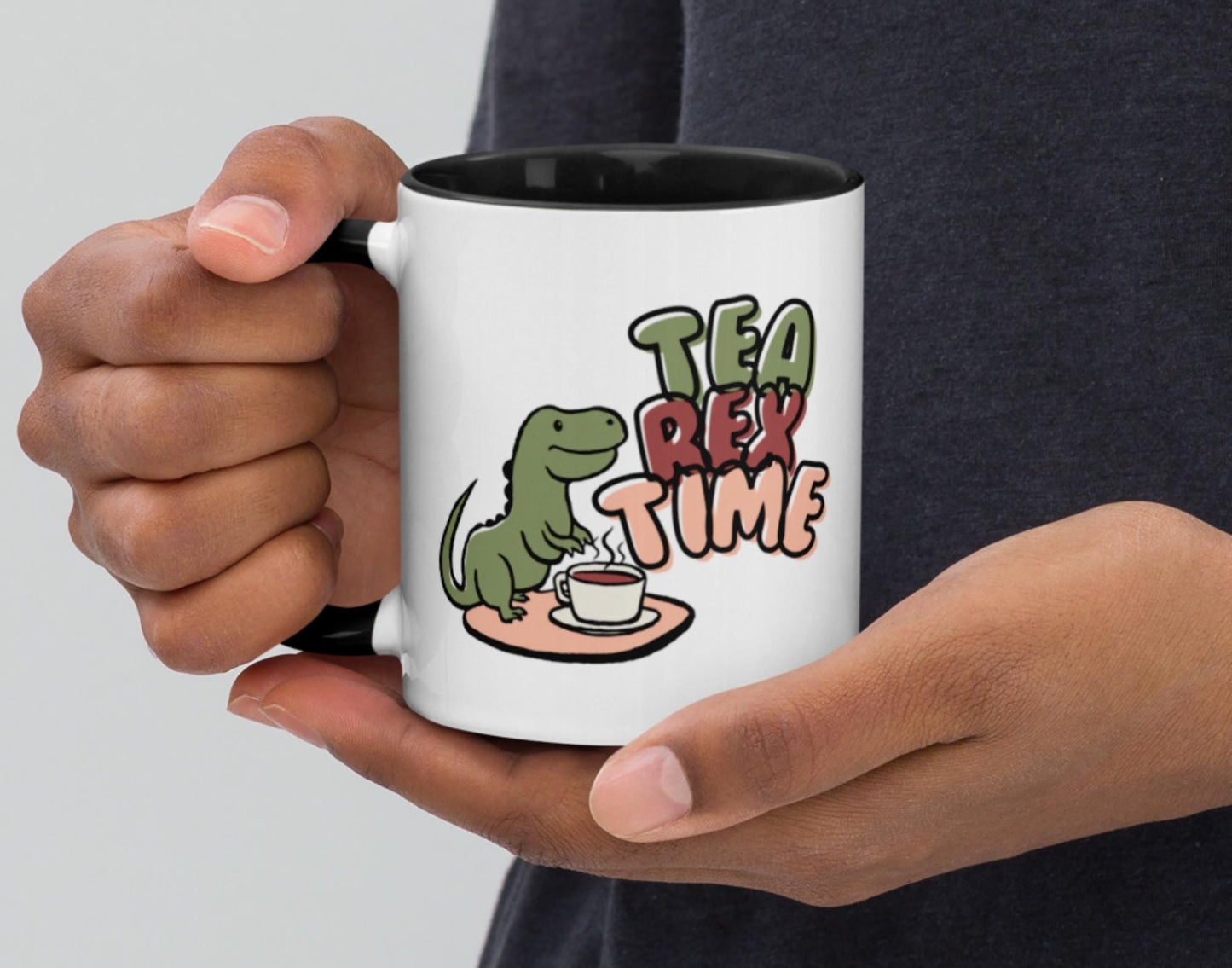 Tea Rex Time Coffee Mug - Cute Dinosaur Coffee Cup, Fun Dino Gift for Coffee Lovers, Dishwasher & Microwave Safe