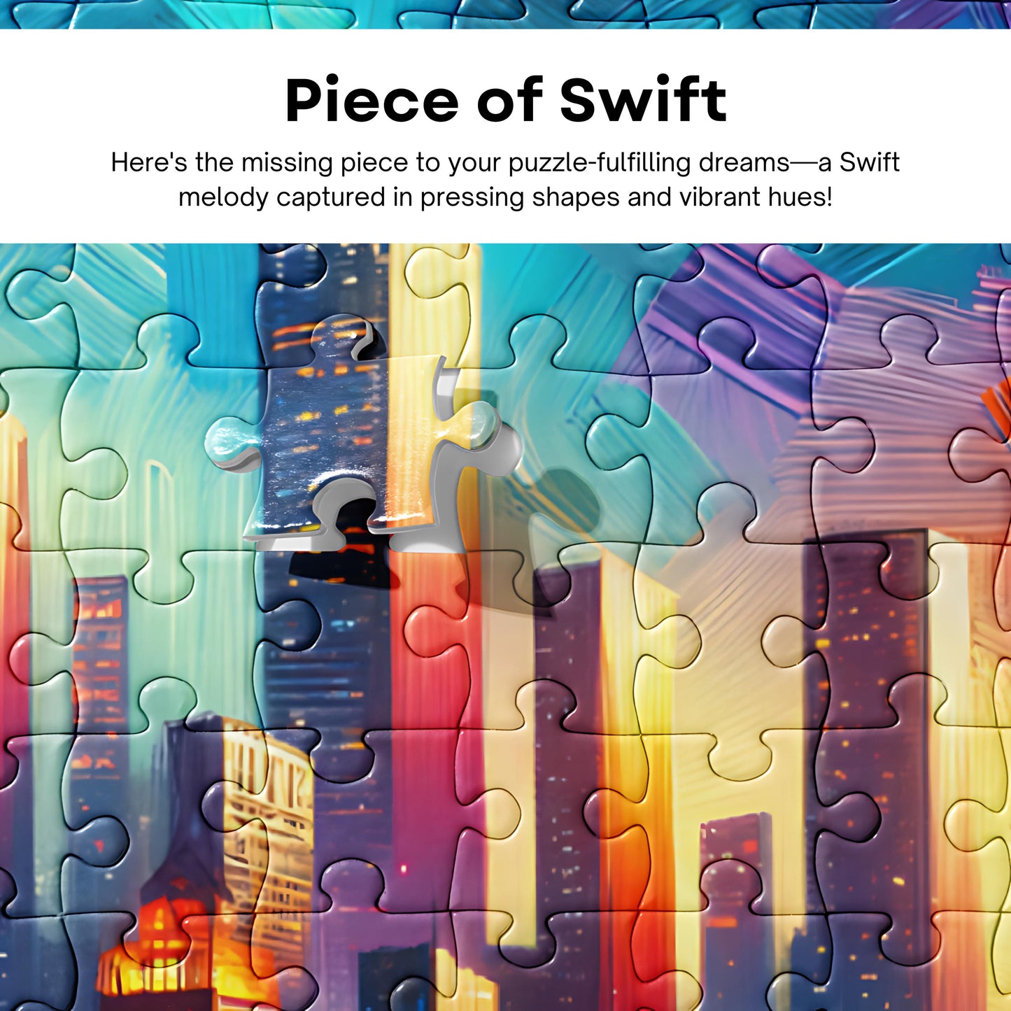 1989 City Skyline Puzzle: Vibrant Metropolis Jigsaw Inspired by Taylor Swift's Urban Era Music