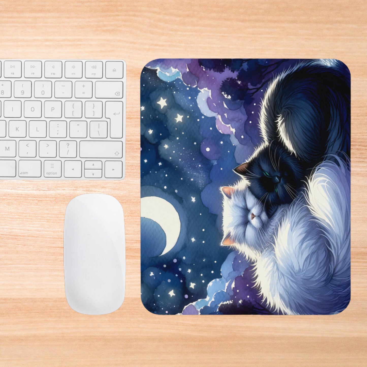 Cat Lover Mouse Pad - Soft Anti-Slip Surface for Gamers & Office - Personalized Cute Feline Design - Perfect Gift for Cat and Pet Owners