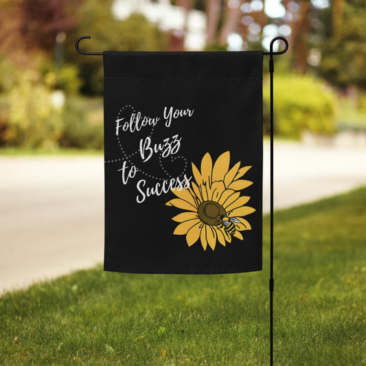 Bee Garden Flag | Sunflower Graphic | Outdoor Decor | Custom Made | Polyester Decoration | Perfect for Celebrations & Seasonal Display