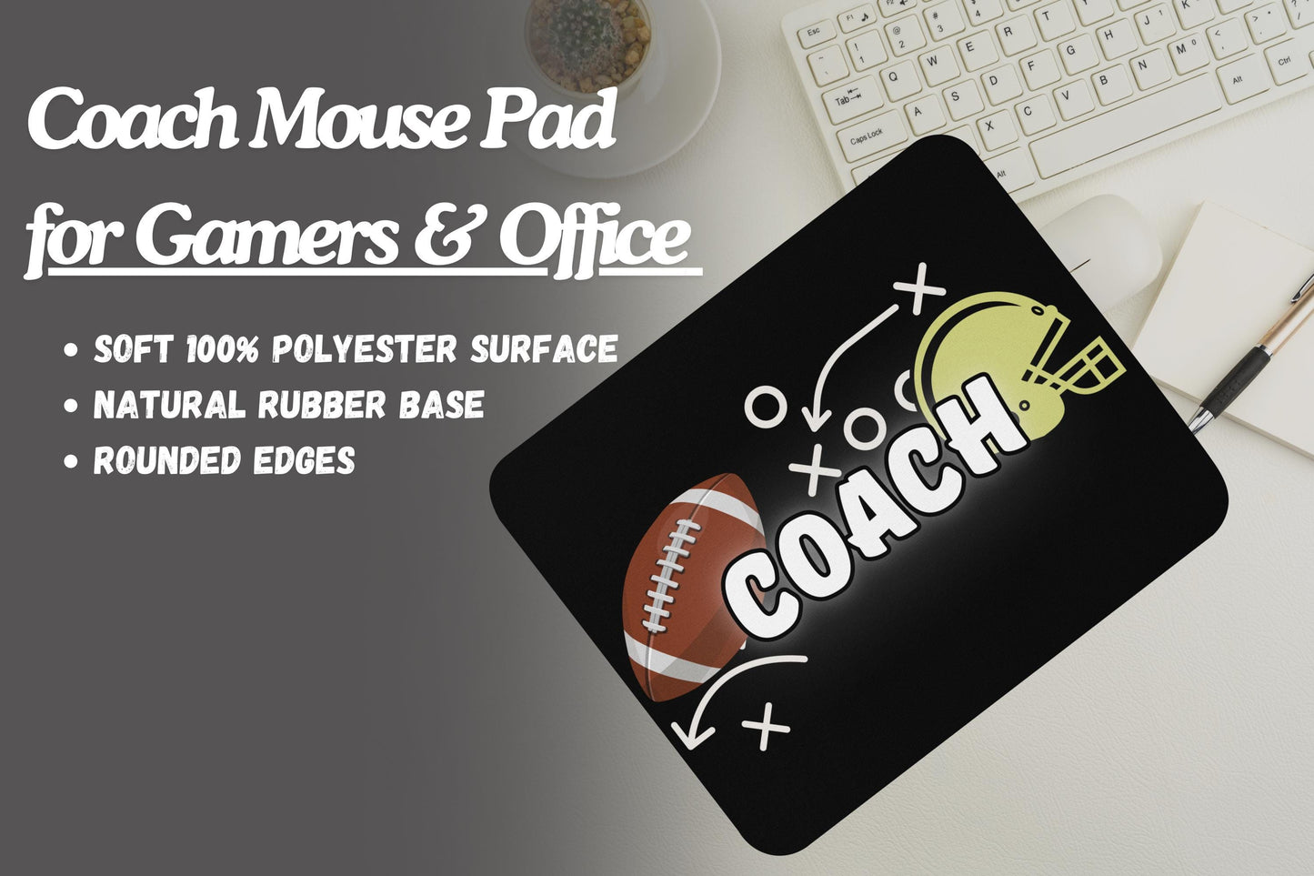 Coach Mouse Pad for Gamers & Office