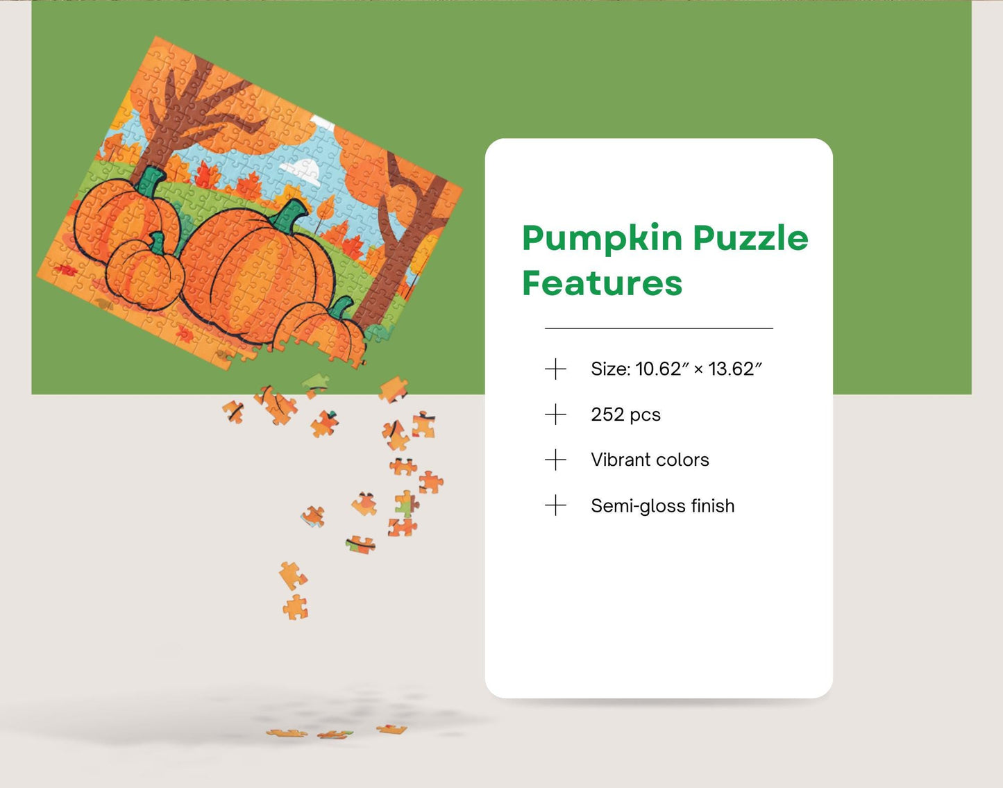 Engaging Pumpkin Puzzle for Fall: 252 Piece Autumn Fun