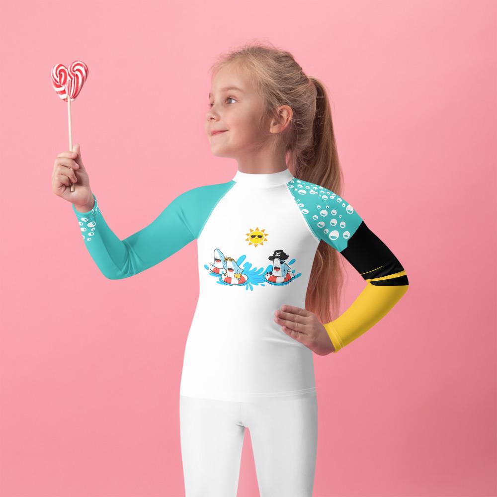 Kids UPF 50+ Sun Rash Guard Shirt | Comfortable and Stylish Beachwear