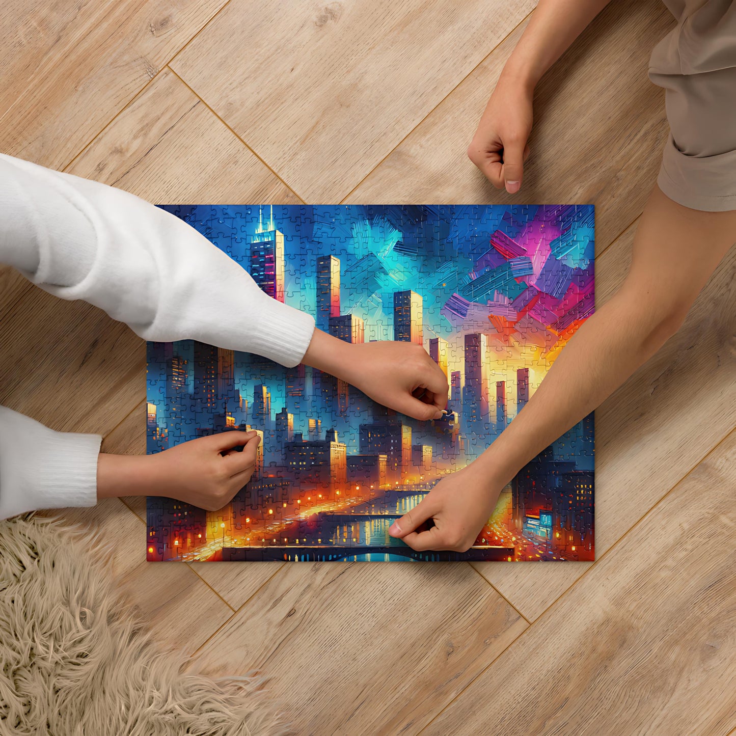 1989 City Skyline Puzzle: Vibrant Metropolis Jigsaw Inspired by Taylor Swift's Urban Era Music