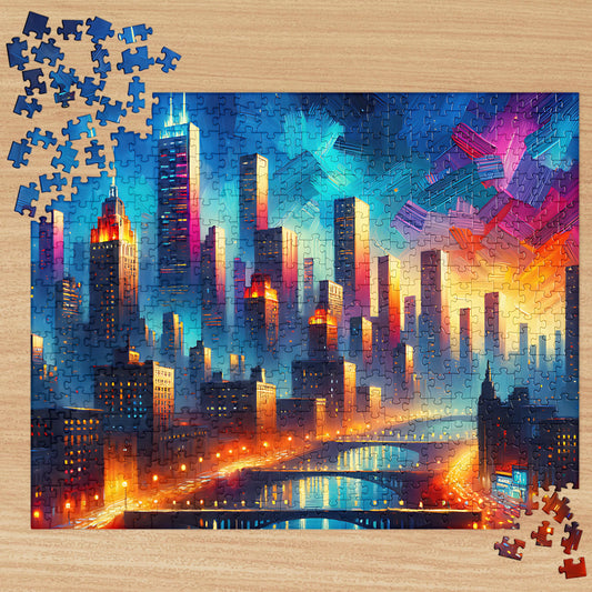 1989 City Skyline Puzzle: Vibrant Metropolis Jigsaw Inspired by Taylor Swift's Urban Era Music