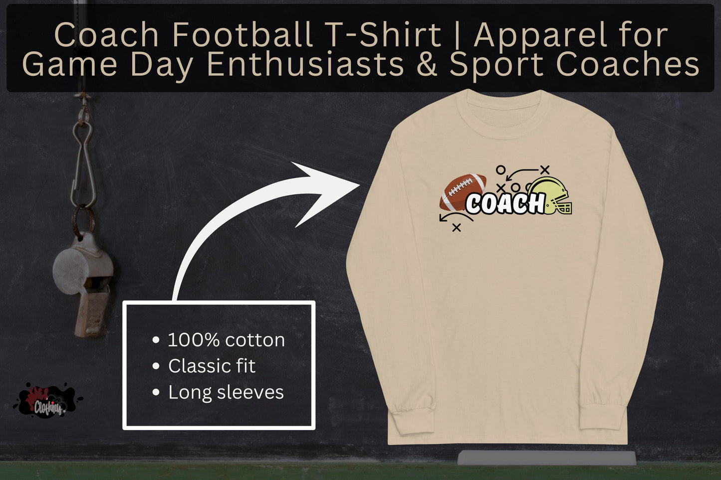 Coach Football T-Shirt | Apparel for Game Day Enthusiasts & Sport Coaches (1)