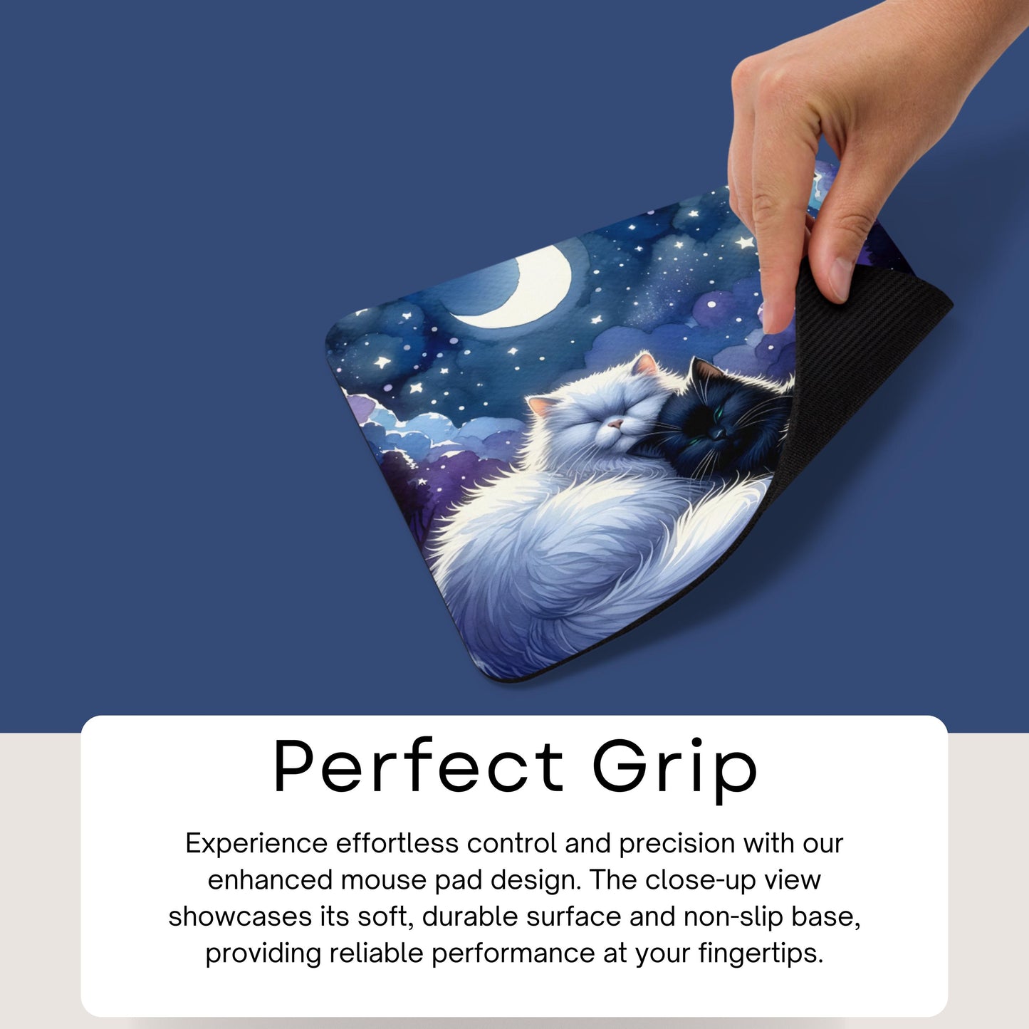 Cat Lover Mouse Pad - Soft Anti-Slip Surface for Gamers & Office - Personalized Cute Feline Design - Perfect Gift for Cat and Pet Owners