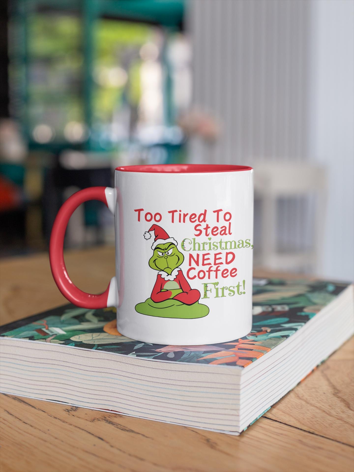 Grinch Coffee Mug - Fun Christmas Gift, Holiday Mug with Colorful Design, 11oz Ceramic, Dishwasher & Microwave Safe