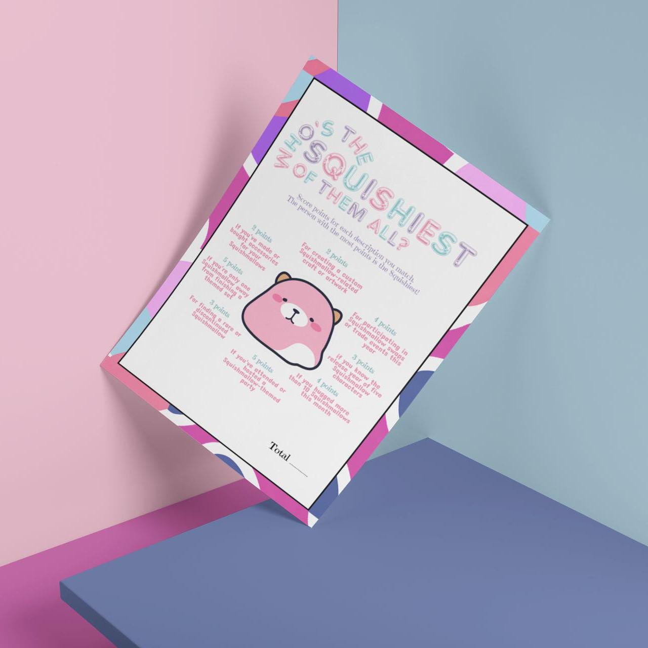 Who's the Squishiest of Them All? Squishmallows Party Game Printable - Digital Download