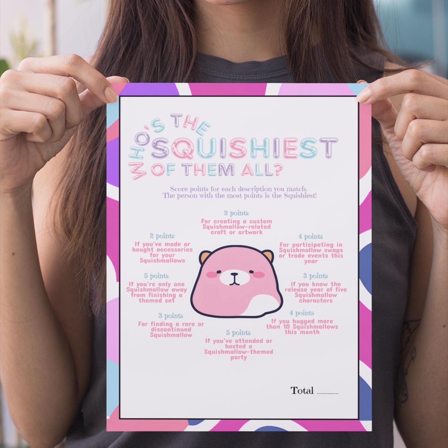 Who's the Squishiest of Them All? Squishmallows Party Game Printable - Digital Download