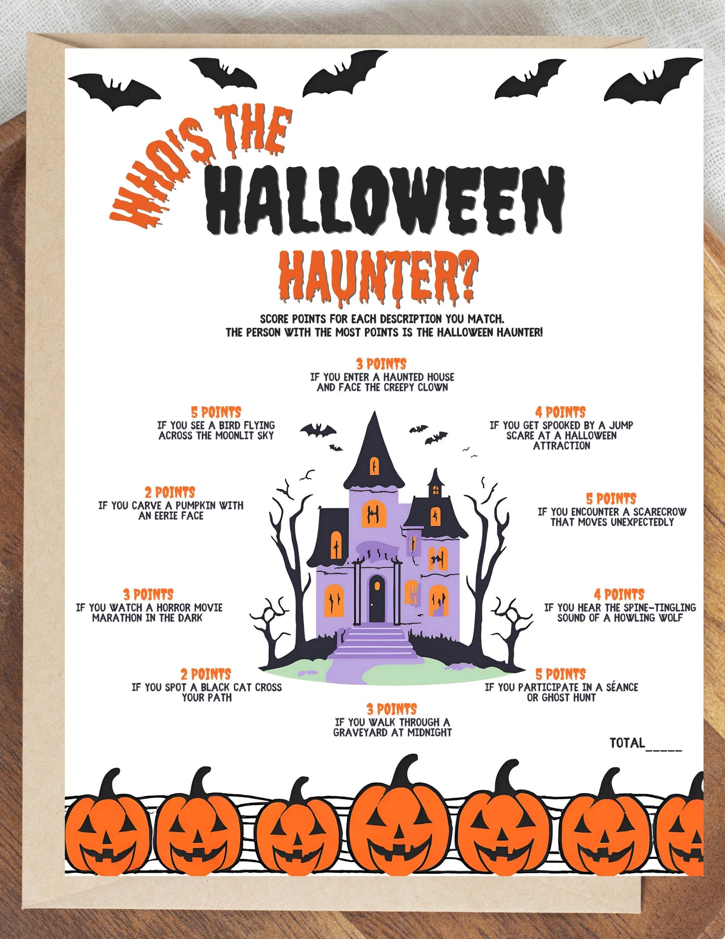 Who's the Halloween Haunter? Halloween Game - Printable - Digital Download