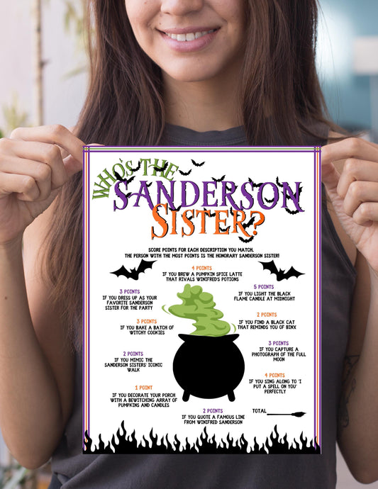 Who's The Sanderson Sister? Hocus Pocus Printable Game