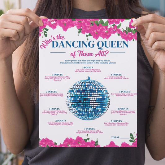 Who's The Dancing Queen? Mamma Mia Game Printable