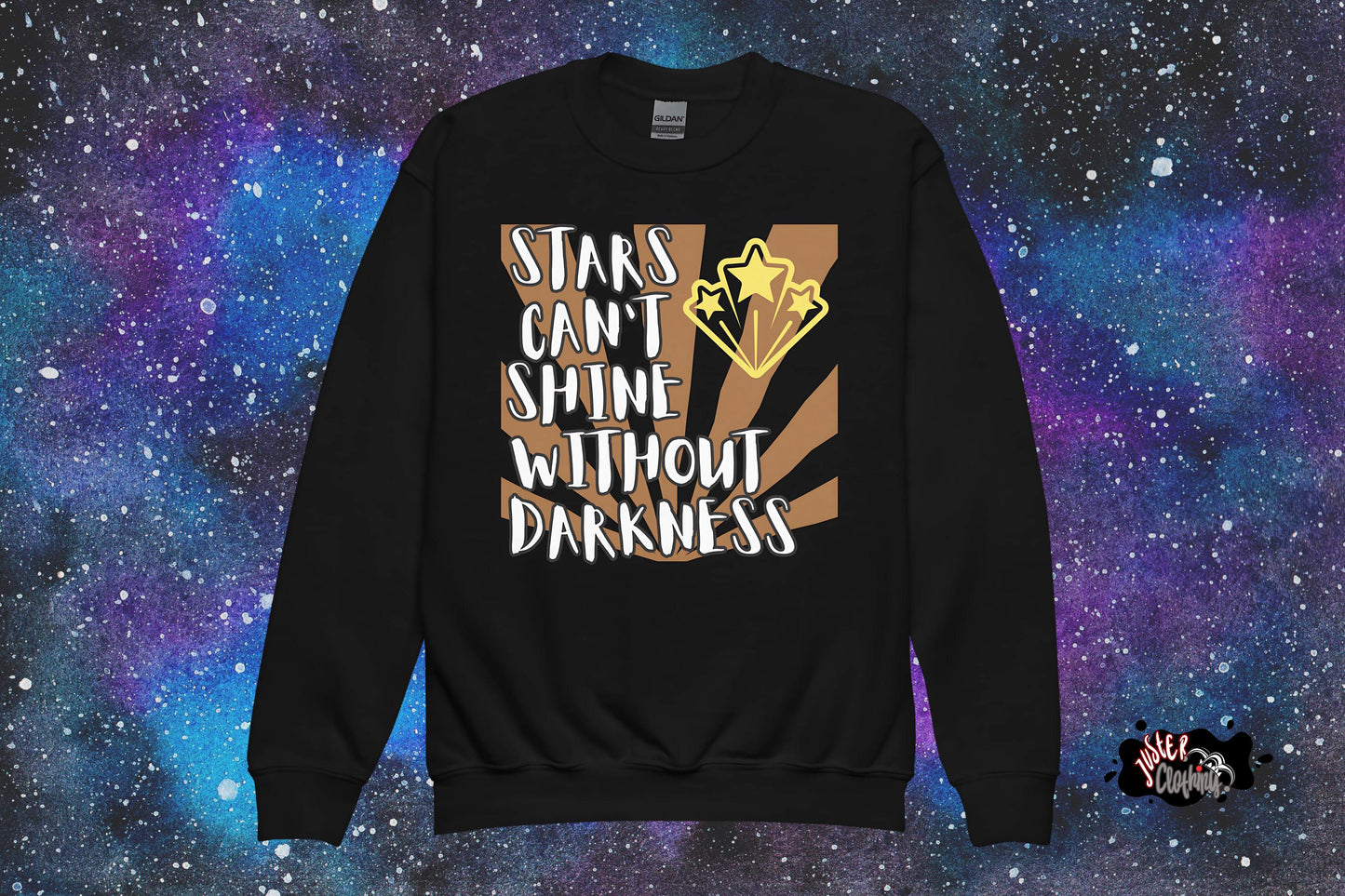 STARS CANT SHINE Without Darkness Youth crewneck sweatshirt