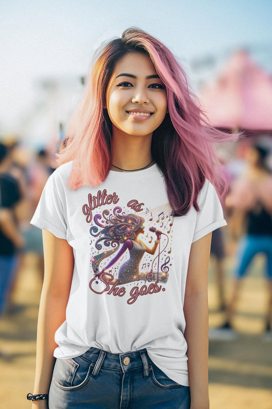 Glitter as She Goes - Taylor Swift T-Shirt - Concert T-Shirt - Perfect for Swifties!