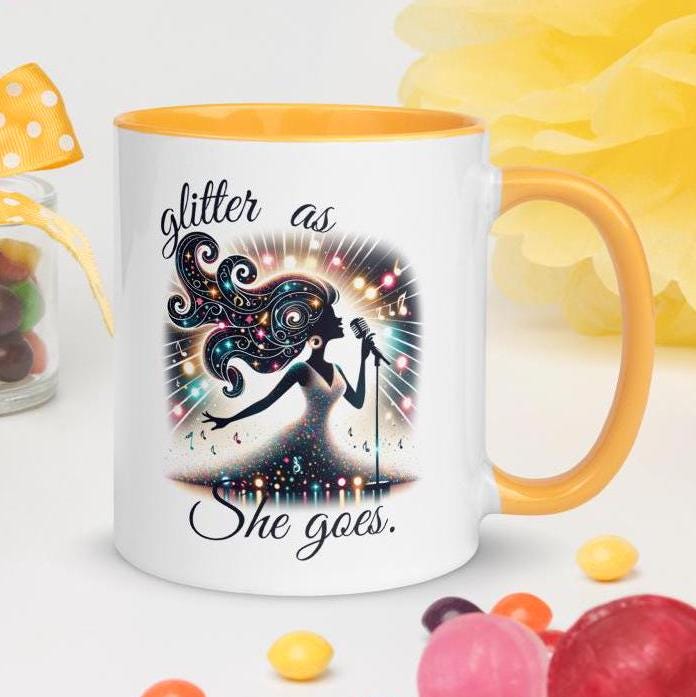 Glitter as She Goes Coffee Mugs - Custom Taylor Swift Fan Gift - Available in 11 and 15 oz