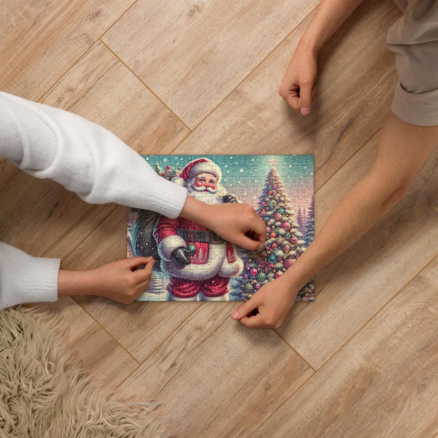 Custom Christmas Jigsaw Puzzle for Family Fun, Unique 252/520 Piece Seasonal Gift for Kids and Adults