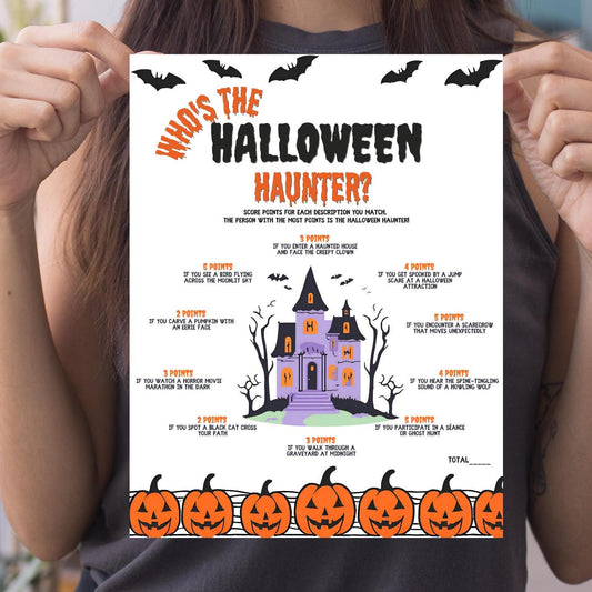 Who's the Halloween Haunter? Halloween Game - Printable - Digital Download