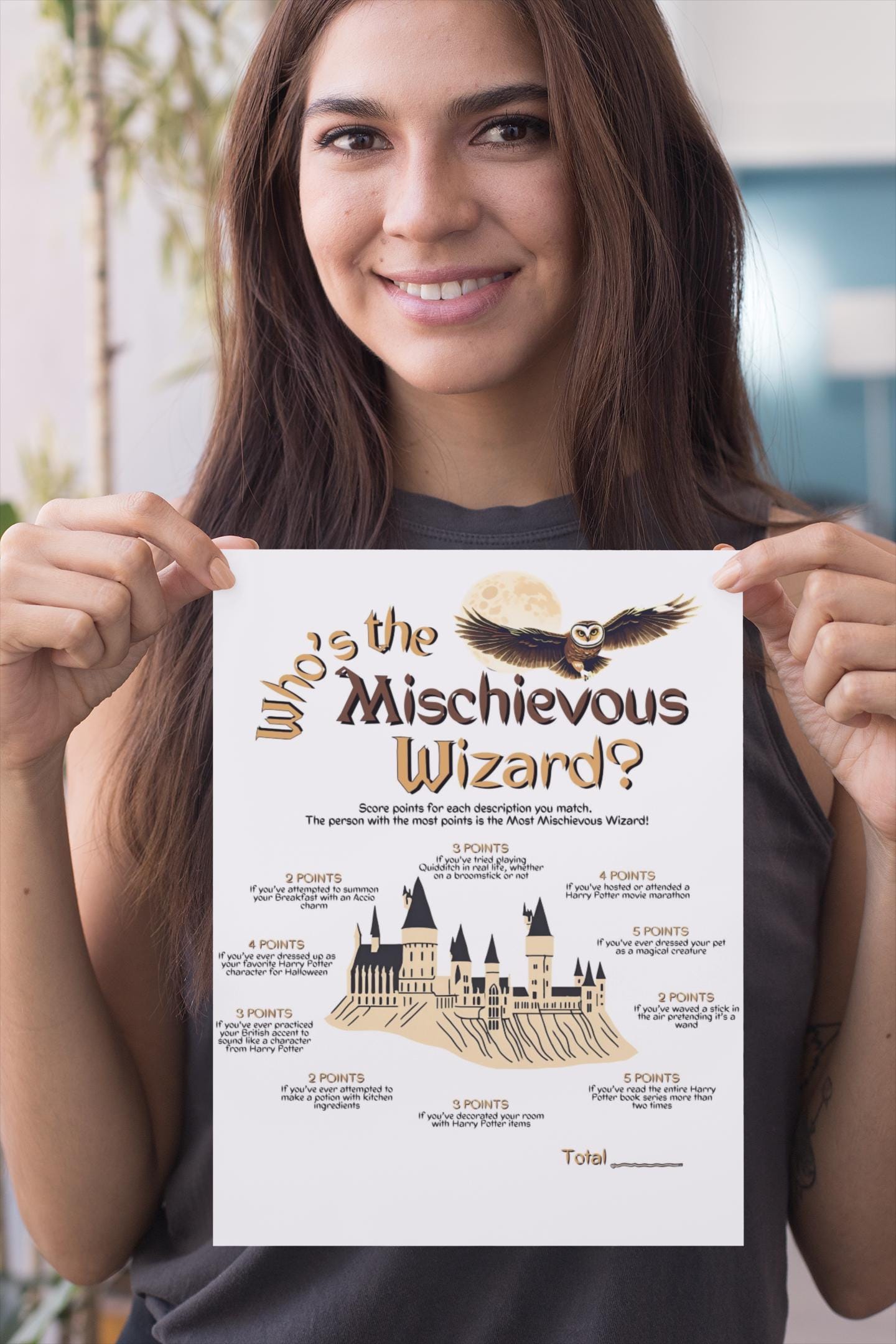 Who's the Most Mischievous Wizard? Enchanting Printable Harry Potter Party Game for Wizards & Muggles - Digital Download