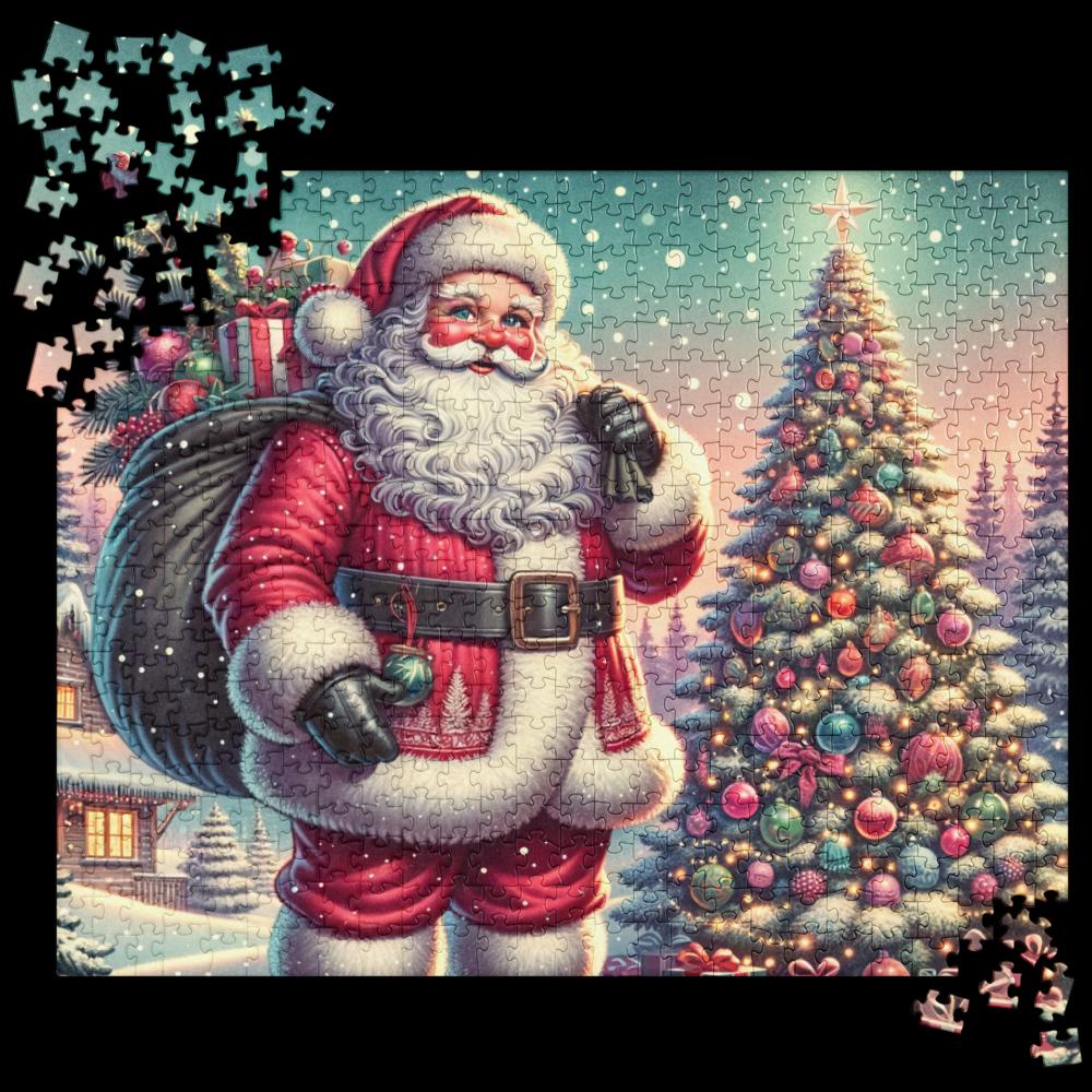 Custom Christmas Jigsaw Puzzle for Family Fun, Unique 252/520 Piece Seasonal Gift for Kids and Adults